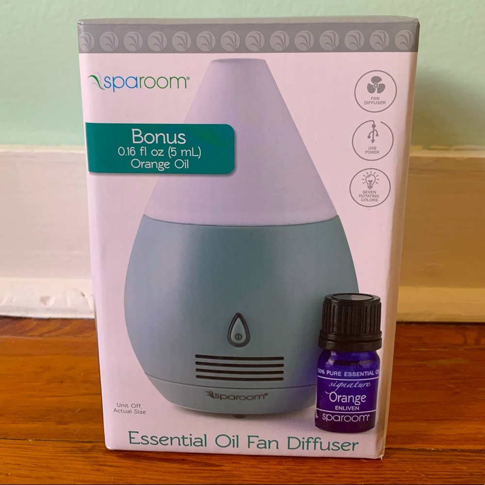 SpaRoom Mini Scentifier Blue Essential Oil Diffuser with Orange Essential Oil
